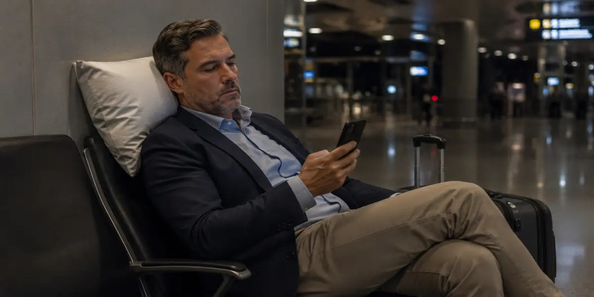 Goose Down Inflatable Travel Pillow for Frequent Business Trips